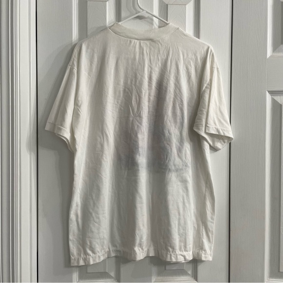 VTG | Vintage Metallic Cancun Mexico Sailboat Mock Neck Graphic Tee Shirt | XL - Picture 5 of 8